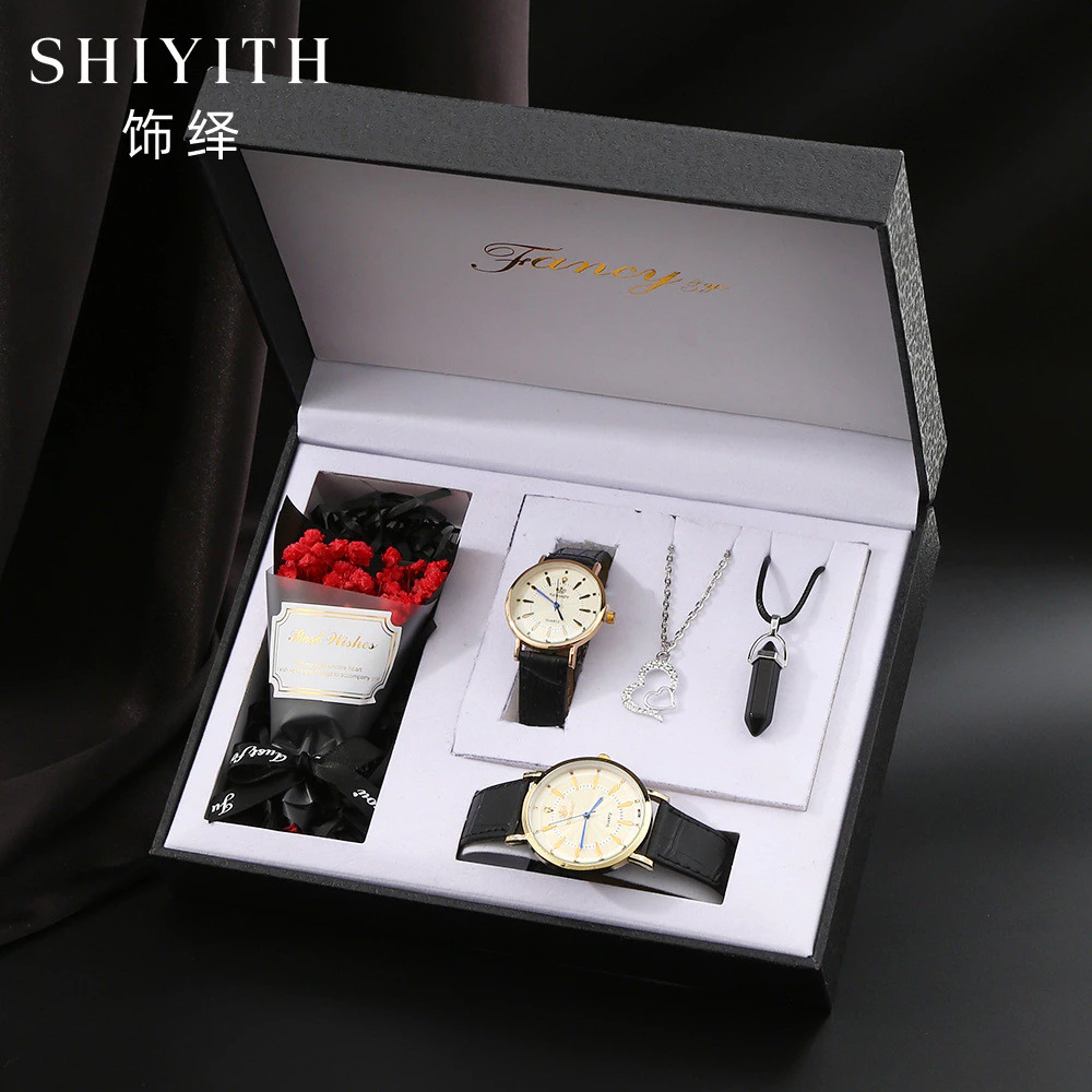 ของขวัญสําหรับไอเดียแฟนพร้อมกล่องสร้อยคอนาฬิกาธุรกิจ ชุดของขวัญของขวัญเทศกาลของขวัญวันเกิดสําหรับผู้ชาย — ของมงคลหมวดไลฟ์สไตล์และของขวัญ