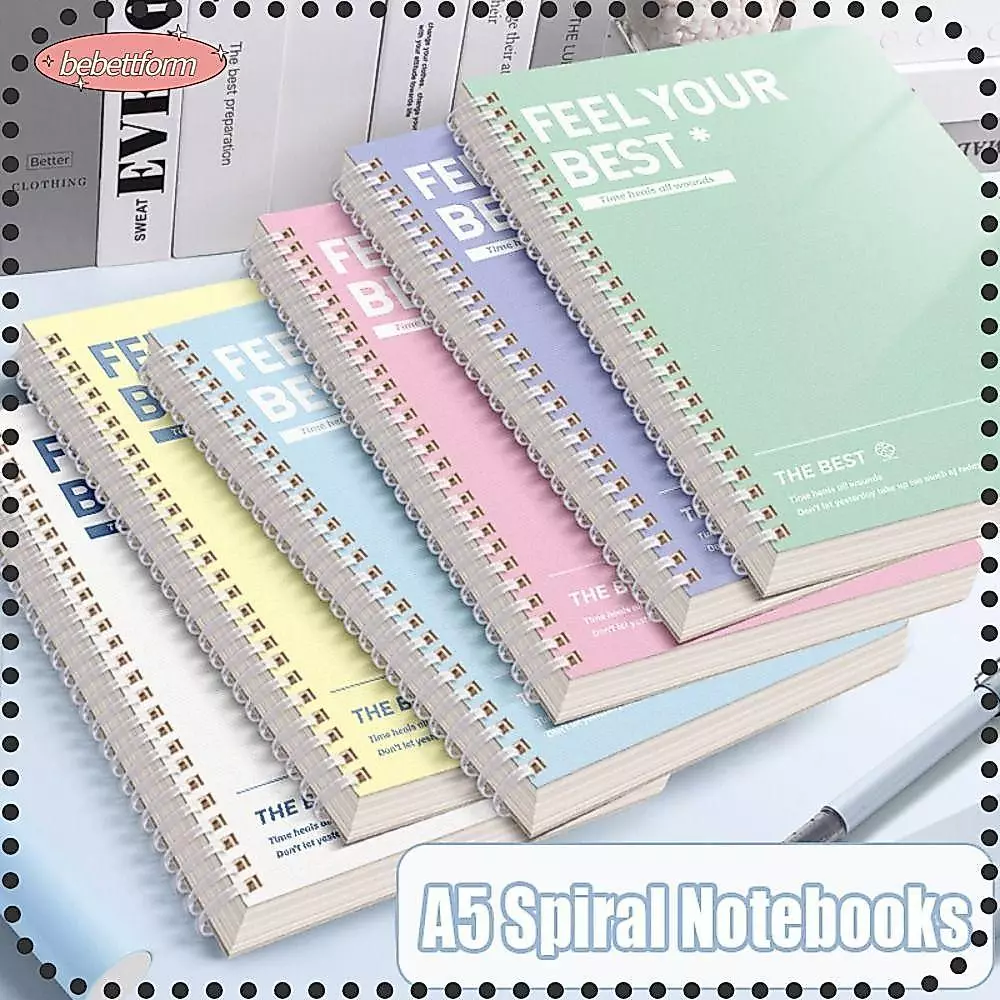 เบบี๋ จูบ 60สมุดสมุดสมุดสมุดเกลียว, แผ่นจดบันทึกแบบเจาะรูสี, เส้นแนวนอนคุณภาพสูงหน้าด้านใน ก5 หนังสือบัญชีมือนักเรียน — ของมงคลหมวดการงานและธุรกิจ
