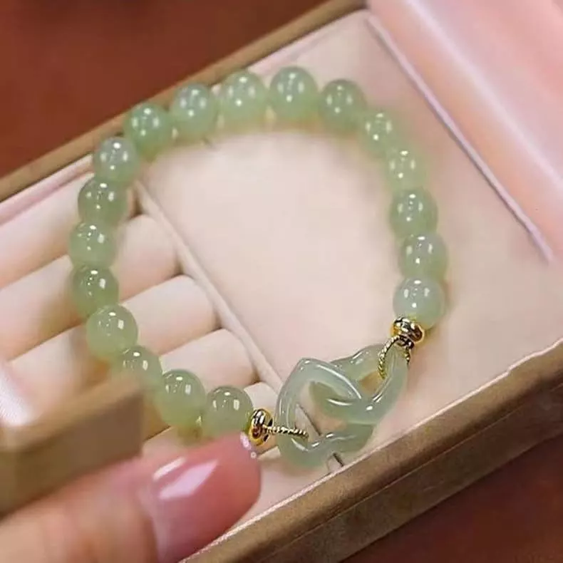 สร้อยข้อมือฮวงจุ้ยโชคดี สร้อยข้อมือหยกธรรมชาติ เฮเทียน หยกบาร์เรลลูกปัดหยกหยกหยกหยกหยกหยกสร้อยข้อมือออกแบบของผู้หญิงสันติภาพหัวเข็มขัดหย — ของมงคลหมวดเครื่องรางและวัตถุมงคล