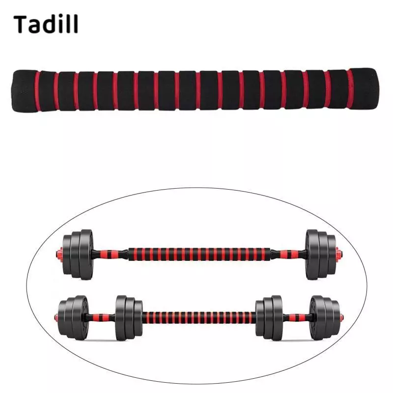 Tadill 40 ซม.Dumbbell Connecting Rod Home Strength Training Barbell Anti-Slip ตัวเชื่อมต่อเหล็กสําหรับออกกําลังกาย Dumbbell Extension Bar