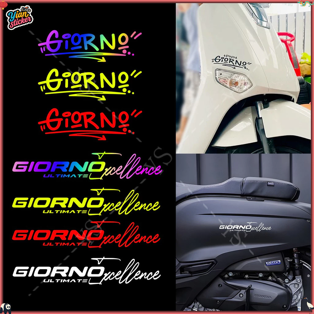 Giorno Emblemสะท้อนแสงDecalสําหรับHonda Giorno + อุปกรณ์มอเตอร์ไซค์แผงด้านหน้าไฟหน้าตกแต่งสติกเกอร์ไวนิล
