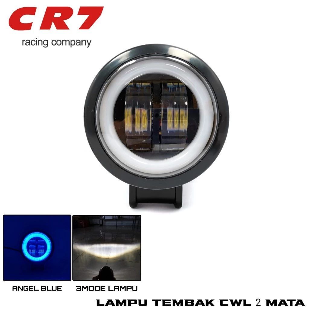 MERAH MATA CWL LED Spotlight 2 Eyes 4D เลนส์ 20 วัตต์ Cree Angel Eyes รอบแหวนสีฟ้าสีแดง