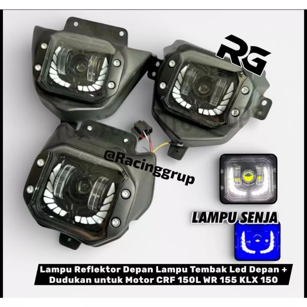 ไฟ LED TRAIL SHIELD CRF/HEADLAMP CRF 150L KLX 150 WR 155R ไฟด้านหน้า KLX 150 CRF 150 DTRACKER WR155R ไฟด้านหน้า CRF KLX WR SUPERMOTO LED ด้านหน้า SUPERBRIGHT HIGH LOW PMJ _