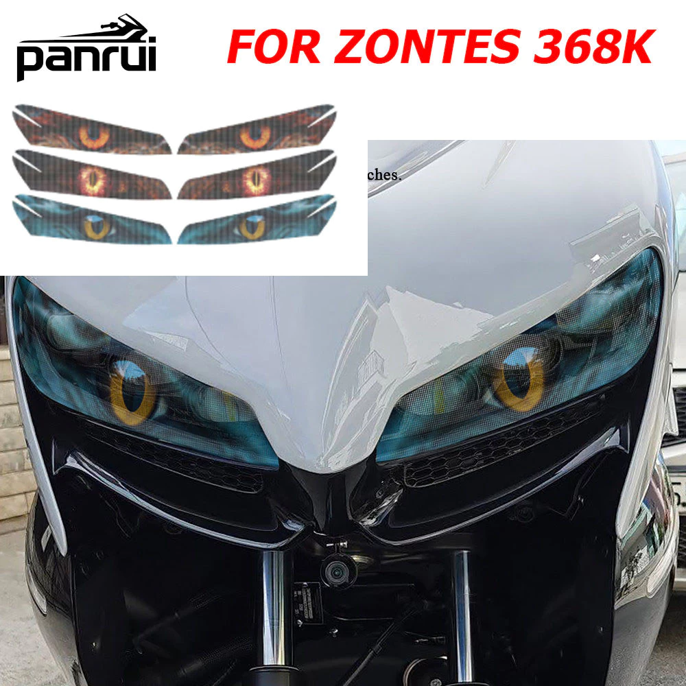 สติ๊กเกอร์กันรอยไฟหน้ารถจักรยานยนต์สําหรับ Zontes 368K ZT368K 368 K 2024 2025