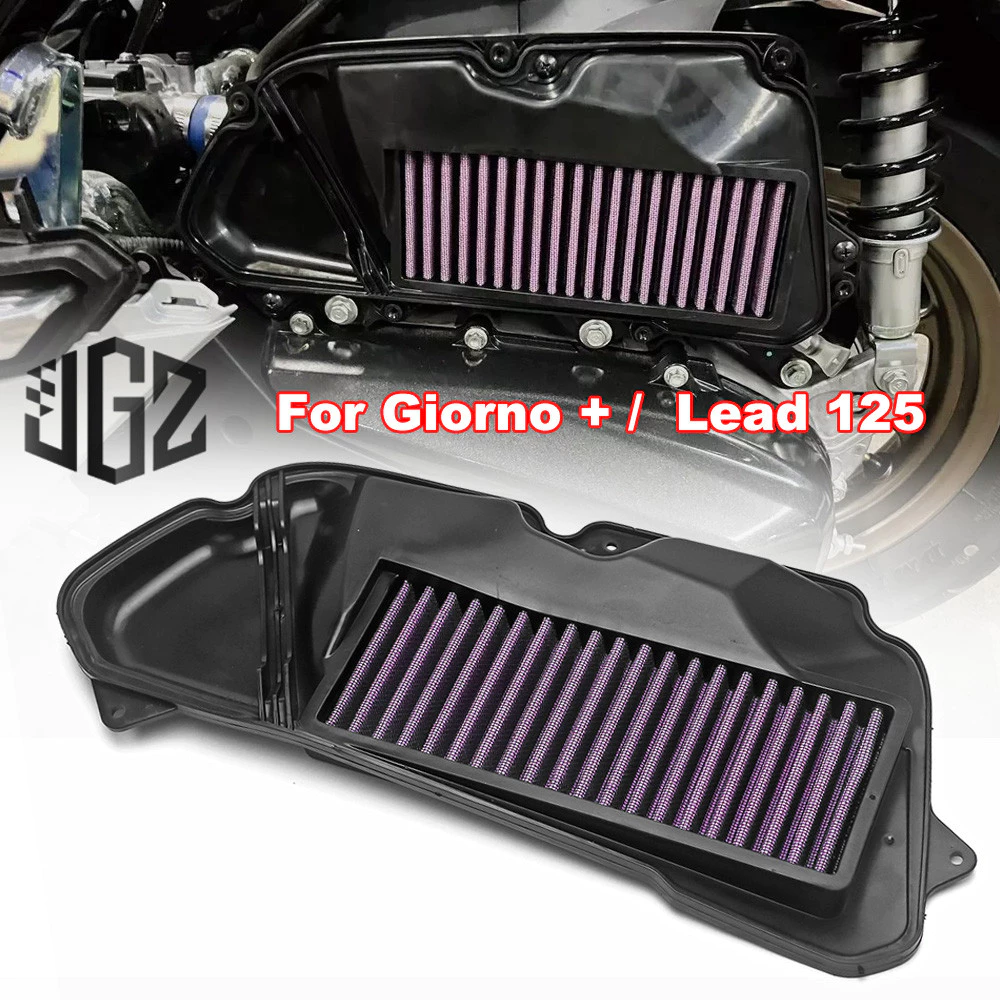 สําหรับ HONDA Giorno + Giorno LEAD 125i Washable Air Filter Element รถจักรยานยนต์ High Flow Filter