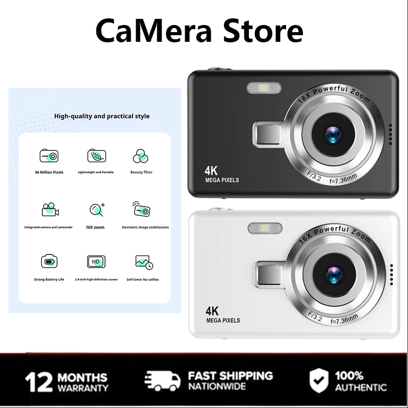 CaMera Store Q12 กล้องดิจิตอลความละเอียดสูงนักเรียนรายการระดับบ้านมินิแบบพกพากล้องคู่ ซีซีดี กล้อง