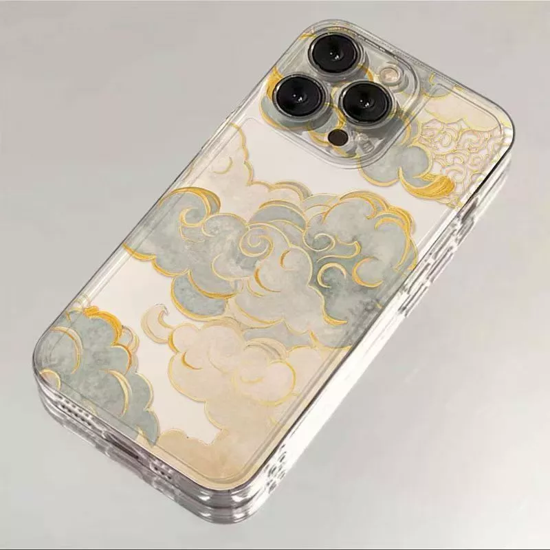 😺ชื่อร้าน☁️เคสไอโฟน ลายเมฆมงคลสีขาวiPhone17ProMax17Air16pro15plus14/13/12/11/XR-CDYTKK13 — ของมงคลหมวดสีมงคล