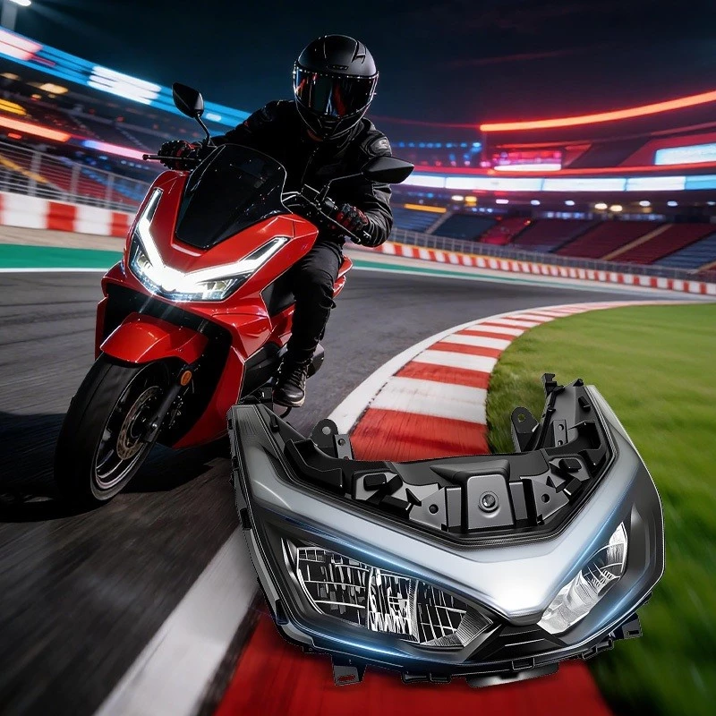 ไฟหน้า PCX160 2025 ไฟเลนส์ LED แบบดับเบิ้ล มีไฟวิ่ง วัสดุABS แข็งแรง กันน้ำ IP67