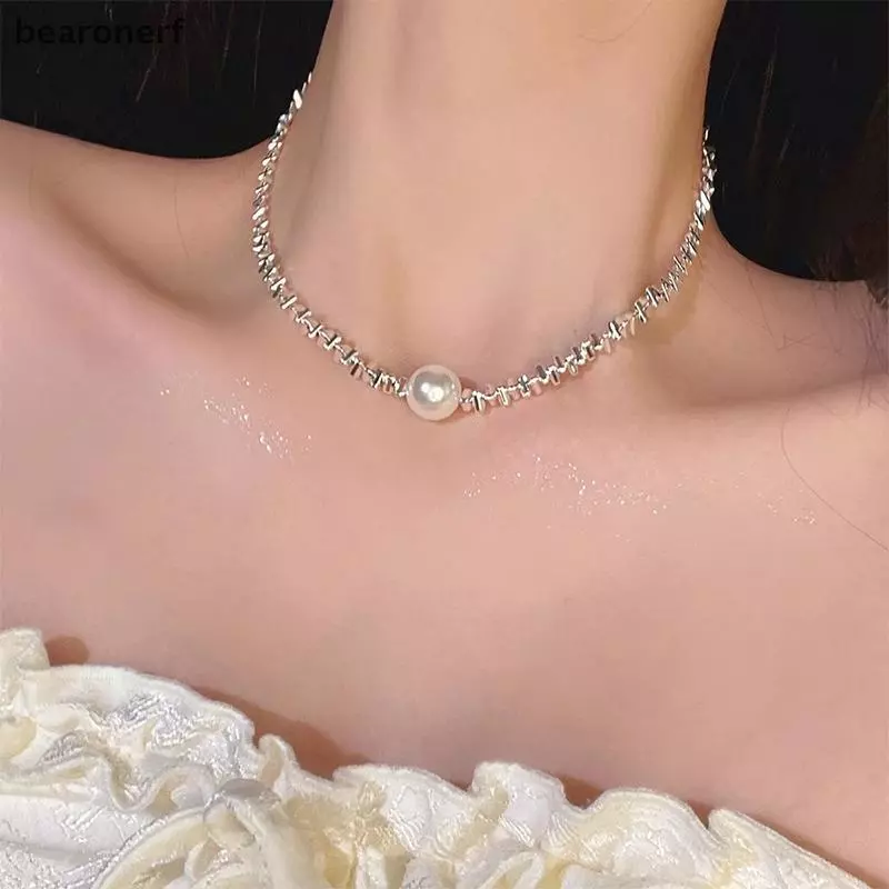 Bearonerf] หักเงินจี้มุก Nelace โอปอลโซ่เงาผู้หญิงอารมณ์เครื่องประดับ Choker Nelace เครื่องประดับงานแต่งงานของขวัญวันเกิดใหม่ — ของมงคลหมวดไลฟ์สไตล์และของขวัญ