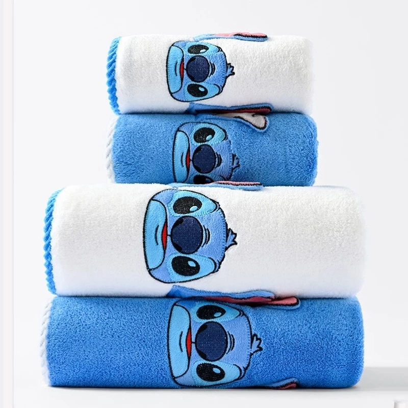 Disney Stitch ผ ้ าเช ็ ดตัวขนแกะปะการังและผ ้ าเช ็ ดมือชุดผ ้ าเช ็ ดตัวดูดซับนุ ่ ม 140x70 ซม — ของมงคลหมวดไลฟ์สไตล์และของขวัญ