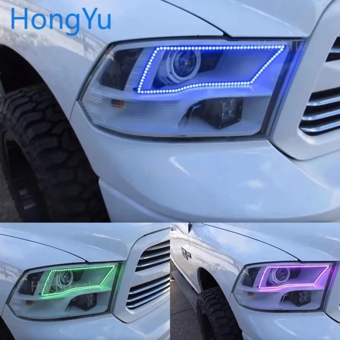 Car Auto  Rings Cotton Lights LED Angel Eyes RGB Car Styling For Dodge RAM2009-2016 Angel Eyes  Rin