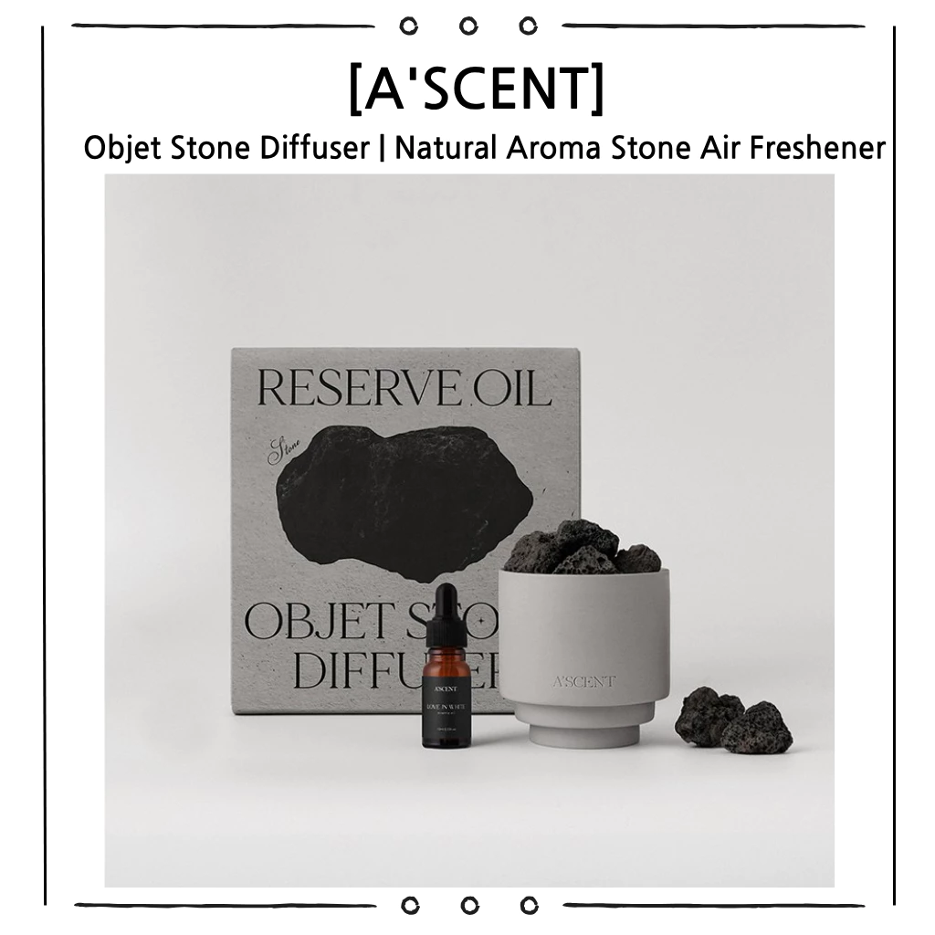 เครื่องกระจายกลิ่นหิน Objet SCENT | น้ําหอมปรับอากาศหินอโรมาธรรมชาติ | ชุดกระจายเกาหลีตกแต่ง เครื่องกระจายกลิ่นหอม | กลิ่นหอมติดทนนาน | ดิฟฟิวเซอร์ น้ํามันหอมระเหย | เครื่องกระจายกลิ่นในห้อง — ของมงคลหมวดบ้านและฮวงจุ้ย