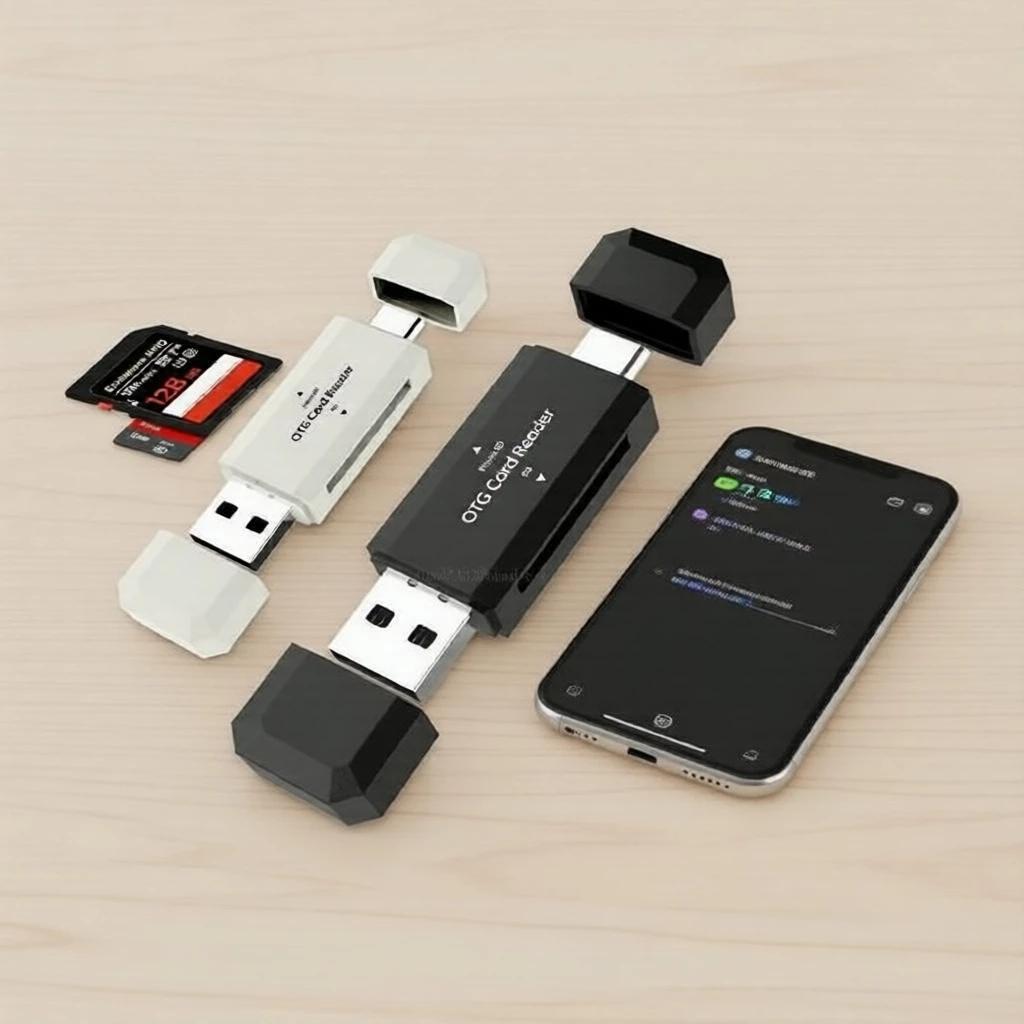 เครื่องอ่านการ์ด USB 2.0 OTG Type-C สําหรับ SD/TF อะแดปเตอร์ความเร็วสูง 2-in-1 สําหรับพีซีและแล็ปท็อป