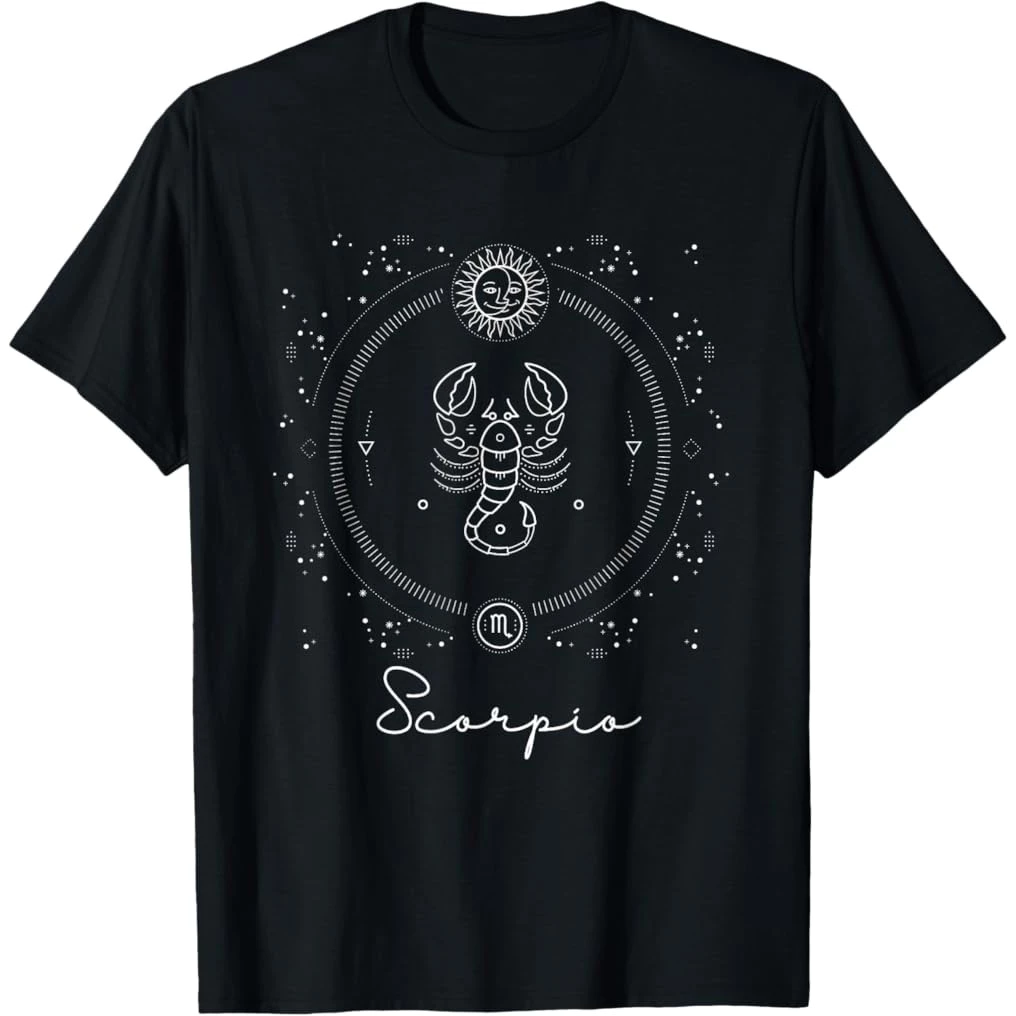 ข่าวแฟชั่นราศีพิจิกราศีดวงโหราศาสตร์ราศีราศีพิจิกเสื้อยืด — ของมงคลหมวดราศีและนักษัตร