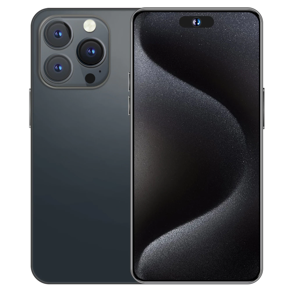 ปลดล็อคสมาร์ทโฟน I15 Pro Max 4GB 128GB โทรศัพท์มือถือ 6.8 นิ้ว