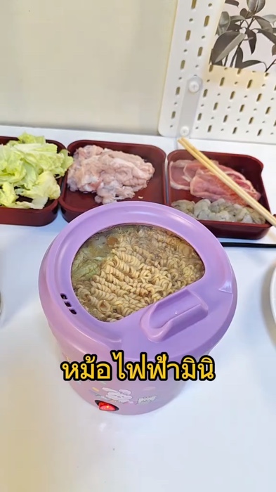 พร้อมส่ง หม้อเทปล่อนไฟฟ้ามินิ LUCKY GREEN  1L