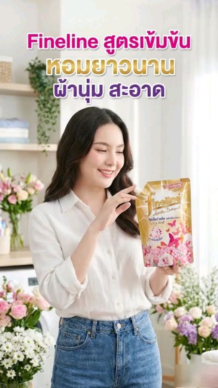 Fineline nước giặt cô đặc! Sạch sẽ đến tận cùng, hương thơm tươi mát, cần có trong nhà! 🧺✨ #Fineline #น้ำยาซักผ้า #ซักผ้า