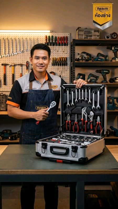 #Xem REAIM #bộ dụng cụ Dụng cụ thợ 187 chiếc Bộ dụng cụ thợ CR‑V #bộ cờ lê sửa chữa kèm hộp nhựa