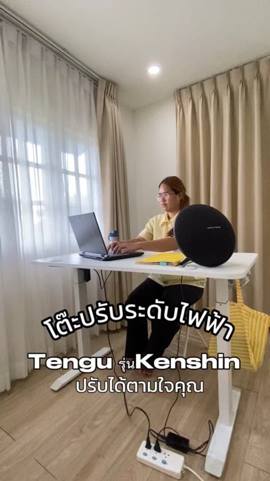 Tengu bàn gaming model Kenshin, bàn điều chỉnh độ cao điện 100/120/140/160 cm, bàn máy tính Ergonomic, bảo hành 2 năm #bànlàmviệc #bàngaming
