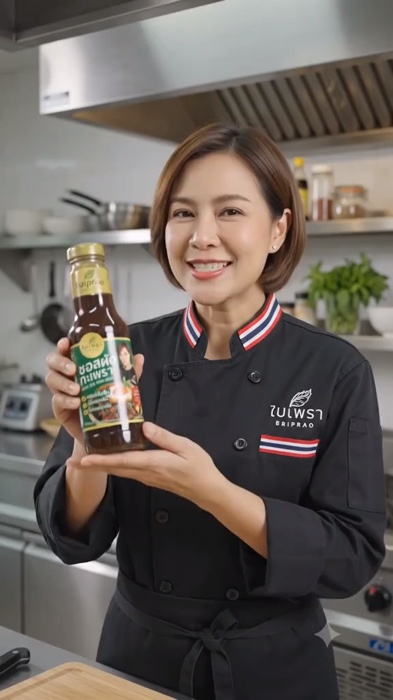 [có อ.ย.‼] Sốt xào húng quế công thức đậm đặc ตราใบเพรา kích thước 500 ml. (giao hàng mỗi ngày)