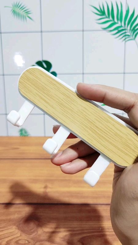 BUJOY móc gỗ cứng đa năng, móc treo, làm từ gỗ, không cần khoan, bền, sẵn sàng giao