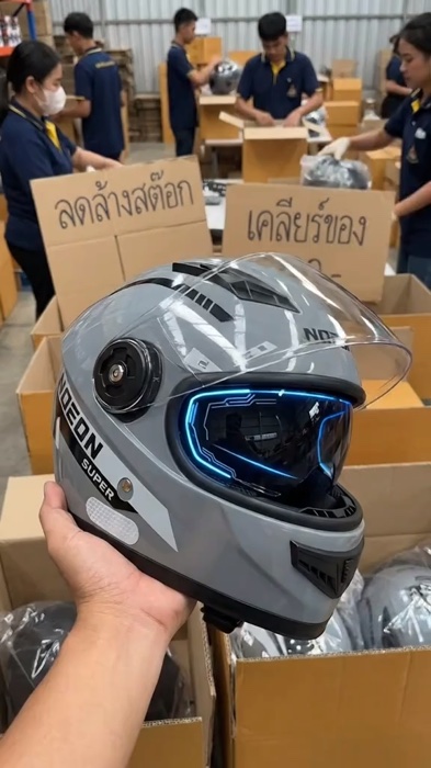 2026 หมวกกันน๊อคเต็มใบ index HD ออกแบบกระจก 2ชั้น กันแสงสะท้อน รถจักรยานยนต์ หมวกกันน็อคกันแสงuv