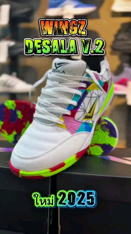WINGZ giày futsal mẫu DESALA V2, da tổng hợp, nhẹ, đế trên cao cấp, size 35‑44