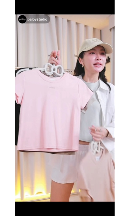 Paloy#เสื้อยืดแขนสั้นอกปักpaloy #Shopee