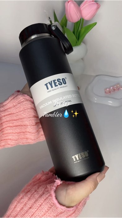 TYESO 🧊🧊 Bình nước giữ nhiệt thép không gỉ Thermos Flask chai nước thép không gỉ giữ nóng giữ lạnh có tay cầm 500ml / 710ml TS-8755C 8756C #ly giữ lạnh #hàng tốt