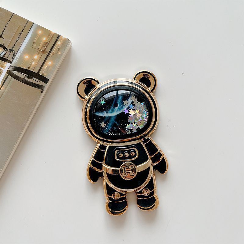 ที่วางโทรศัพท์มือถือ ตัวยึดโทรศัพท์มือถือชุบโลหะไฟฟ้า ตัวยึดเคสโทรศัพท์มือถือ ทรายดูด ตัวยึดโทรศัพท์มือถือสำหรับนักบินอวกาศ ชนิดสติกเกอร์ด้านหลัง เข้าได้กับโทรศัพท์มือถือทุกรุ่น