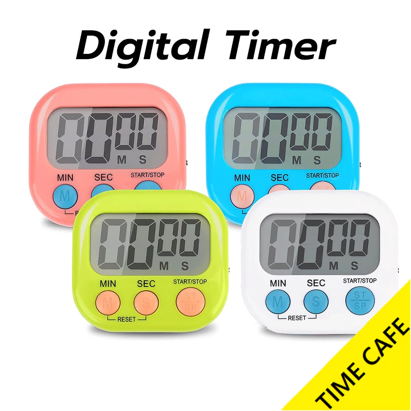 🔥ส่งฟรี🔥 นาฬิกาจับเวลาทำอาหาร หน้าจอ LED มี 2 สี ถ่าน AAA Digital Kitchen Timer