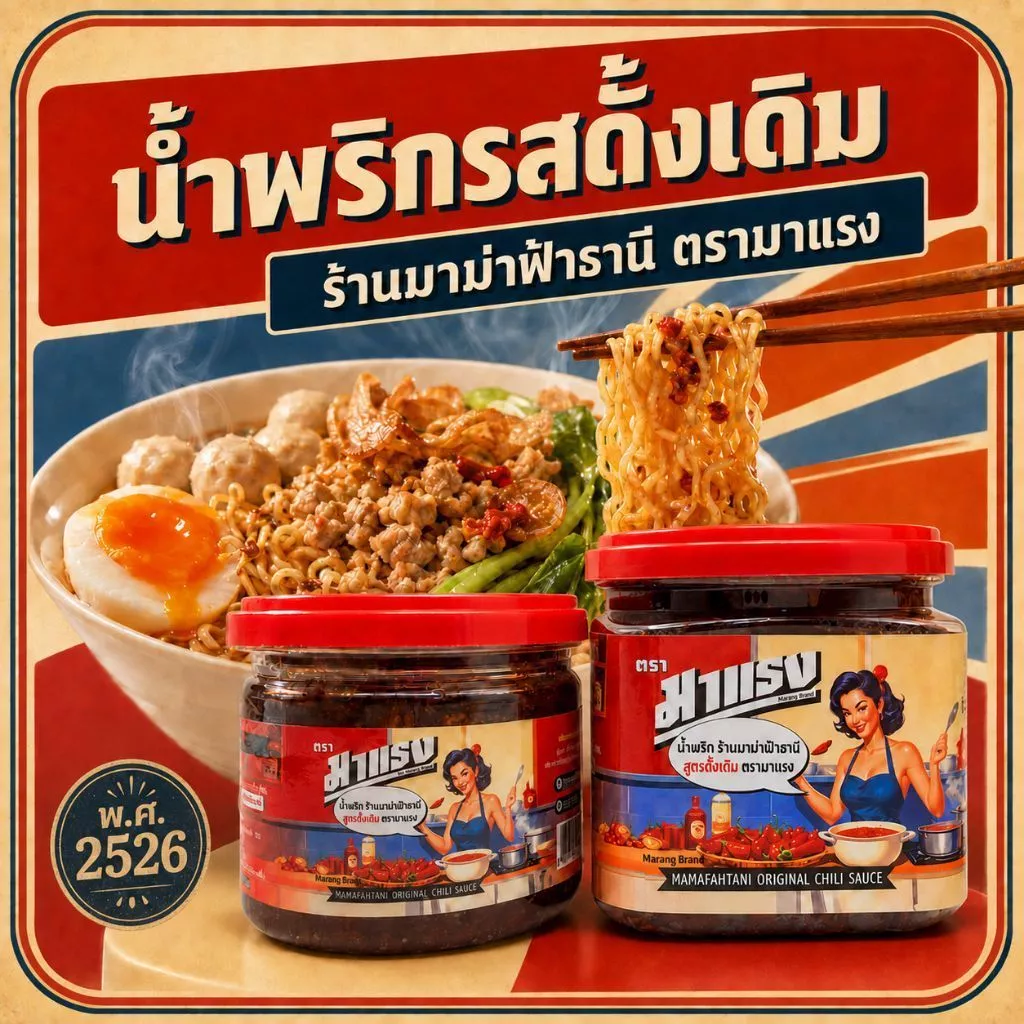 [ตัวแม่มาม่า] น้ำพริกมาแรง สูตรดั้งเดิม (มาม่าฟ้าธานี) เผ็ดซี๊ด ไม่น้ำมัน คลุกเส้นเริ่ดมาก! 🍜🌶️