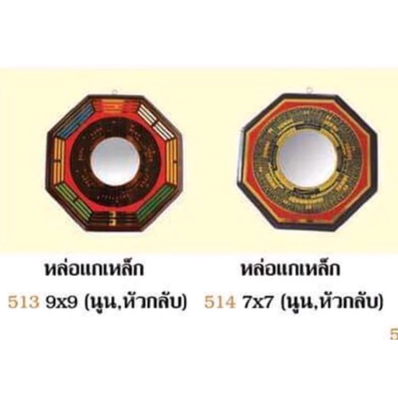 แผ่นหล่อแกเหล็กสะท้อนภาพ(หัวนูน,หัวกลับ) — ของมงคลหมวดบ้านและฮวงจุ้ย
