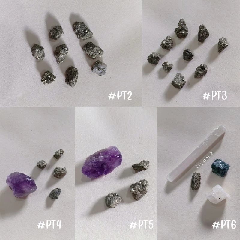 เซทรวมหิน pyrite ไพไรต์ #PT2 - #PT6 #หินดิบ หินธรรมชาติ หินมงคล หินสะสม ตกแต่ง หินสี — ของมงคลหมวดการเงินและโชคลาภ