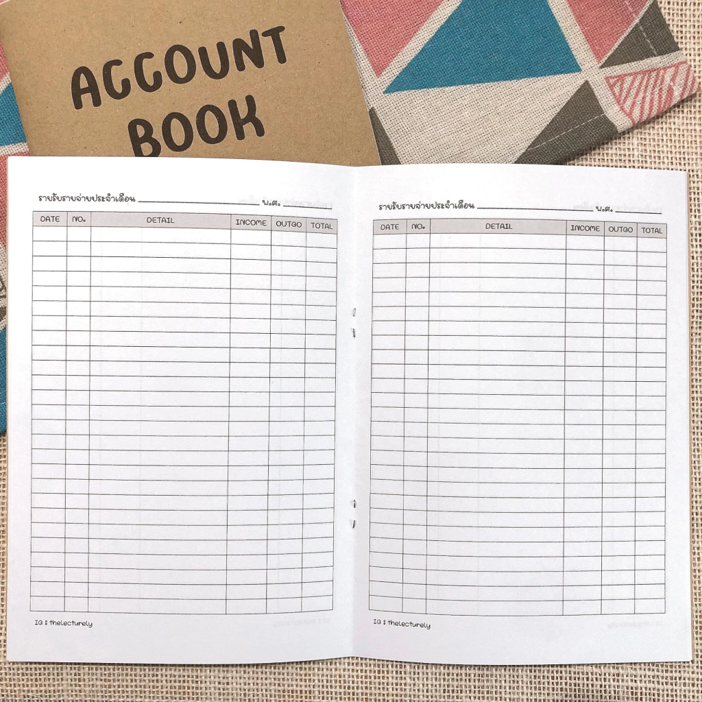 Account Book || Cash Book สมุดบัญชีรายรับรายจ่าย สมุดบันทึกรายรับรายจ่าย จดได้มากถึง 1,040 รายการ — ของมงคลหมวดการเงินและโชคลาภ