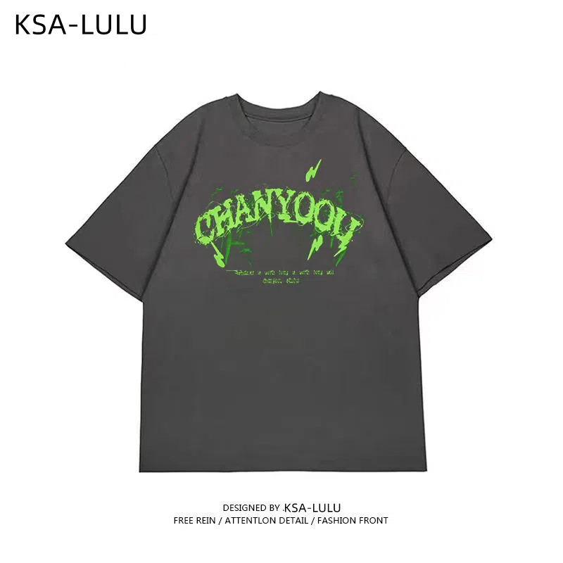 เสื้อยืดแขนสั้นลําลองทรงหลวมสไตล์เกาหลี oversize เสื้อผ้าแฟชั่นวัยรุ่น เสื้อโอเวอร์ไซส์ผู้หญิง ลายตัวหนังสือ