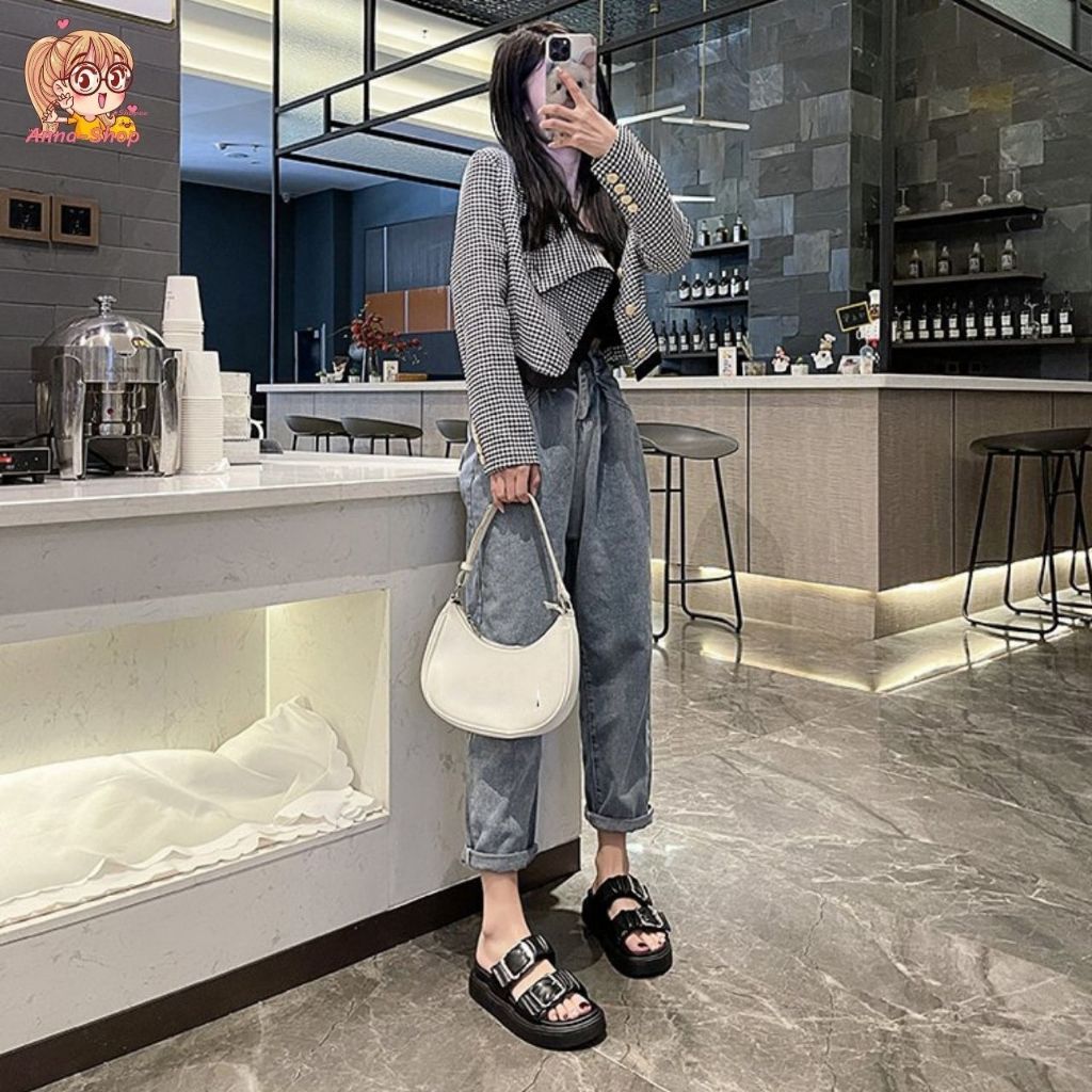 annacny รองเท้าเเตะผู้หญิงสไตล์เกาหลี รองเท้าเสริมส้นเพิ่มความสูง รุ่นใหม่มาแรงสุดๆ T222