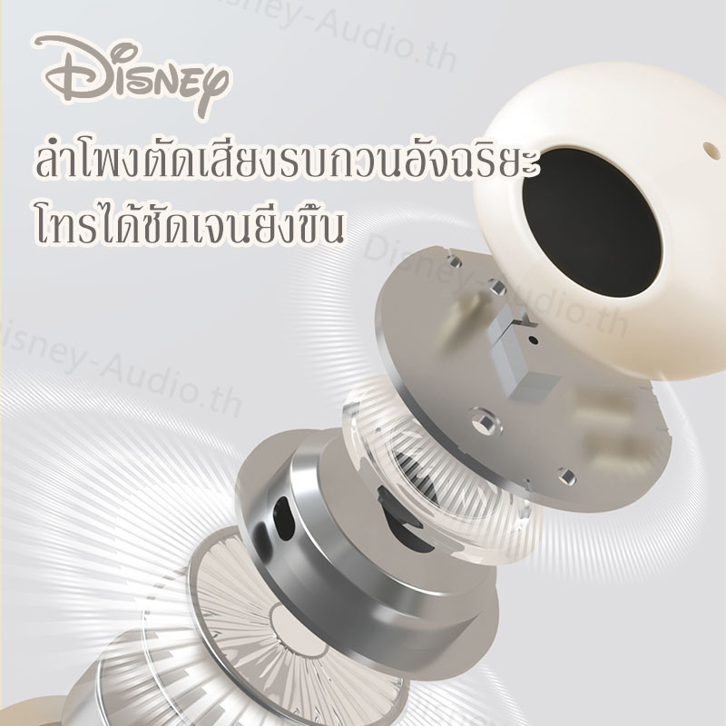 Disney หูฟังบลูทูธ TWS ดิสนีย์ แท้ น่ารัก หูฟังบลูทูธไร้สาย สําหรับ IOS Android มีไมโครโฟน หูฟังไร้สาย iPhone