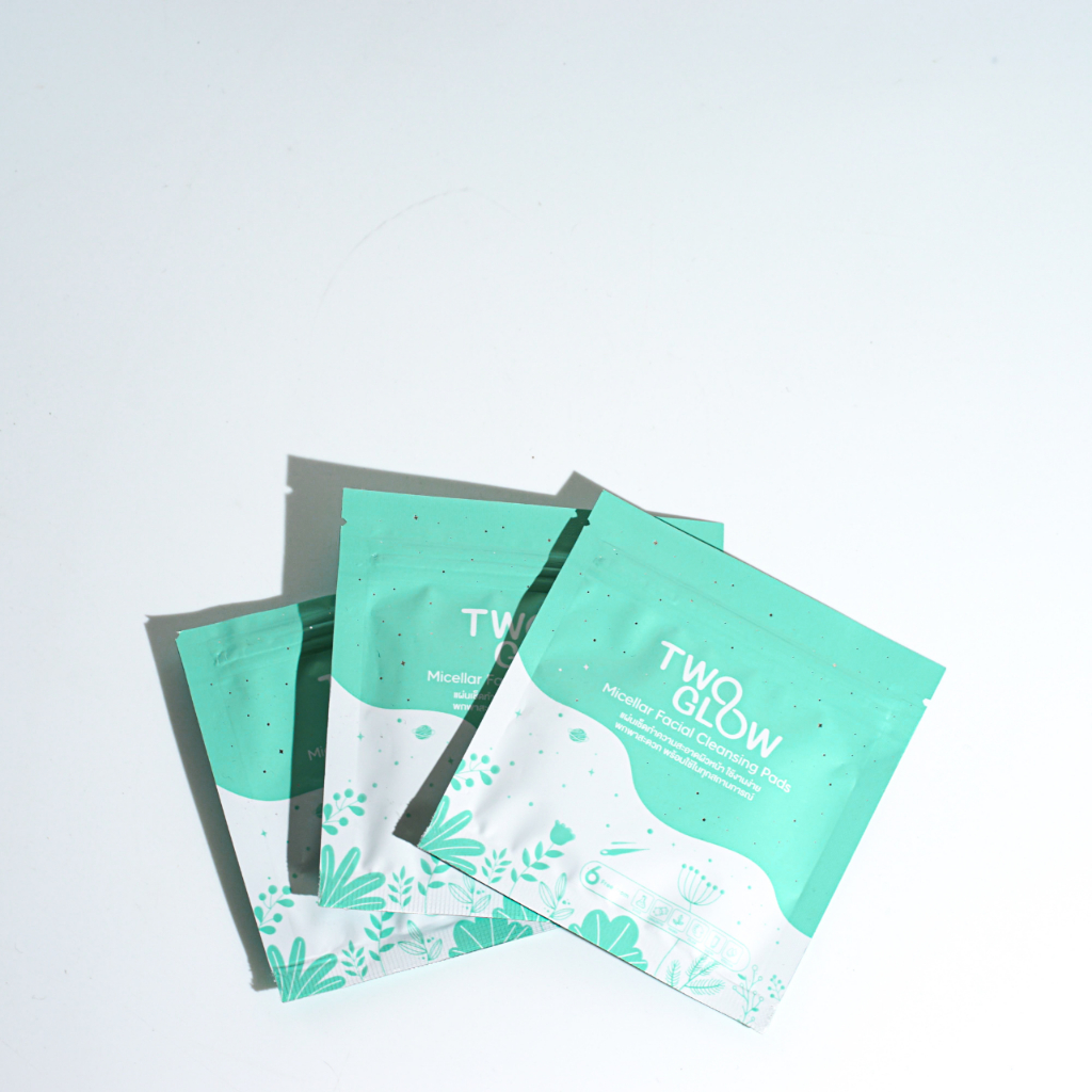 สนใจทักแชท Two Glow Micellar Facial Cleansing Pads แผ่นเช็ดทำความสะอาดผิวหน้า เช็ดเครื่องสำอางค์พกพา