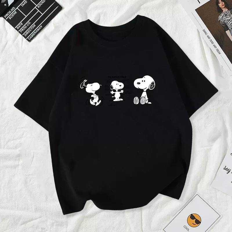 เสื้อยืดแขนสั้นพิมพ์ลายการ์ตูน ทรงหลวมสไตล์เกาหลี oversize เสื้อผ้าแฟชั่นน่ารัก เสื้อโอเวอร์ไซส์ผู้หญิงวินเทจ ผ้านิ่มมาก
