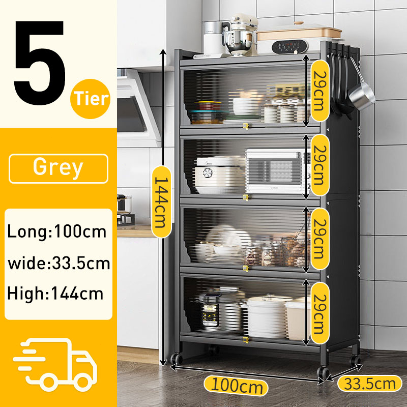 5ชั้น100*32*144สีเทา