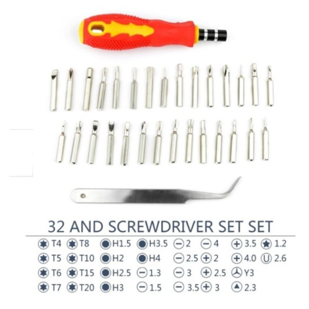 ไขควง ชุดเล็ก 32 ตัว อเนกประสงค์ แกะมือถือโน๊ตบุ๊ค Screw Driver มือถือ ไขควง 32 IN 1 ซ่อมคอม ซ่อมแว่นตา ซ่อมนาฬิกา
