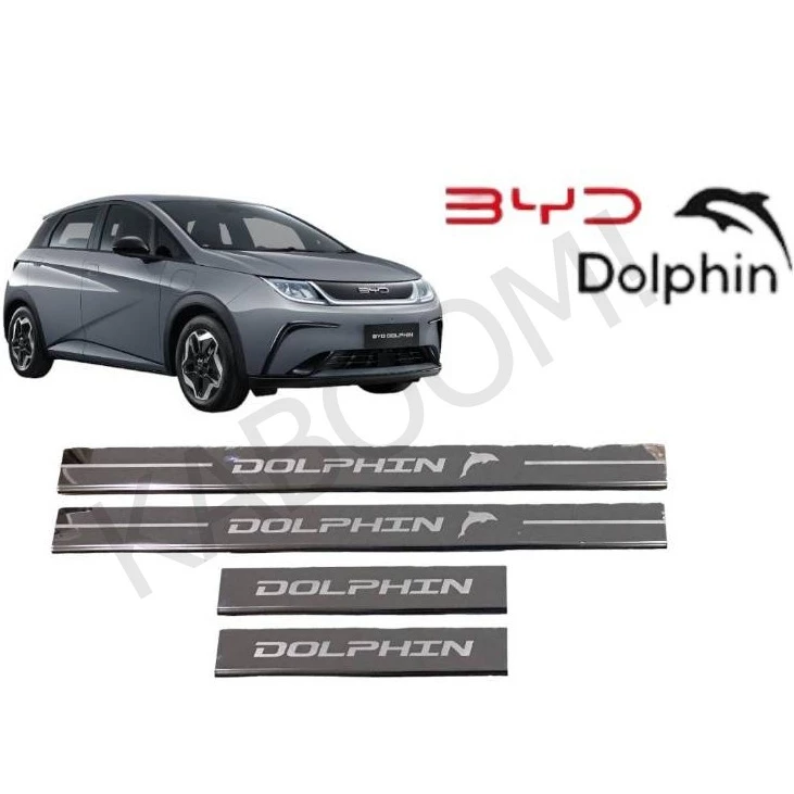 กันรอยชายประตู BYD Dolphin ชุบโครเมี่ยม ตรงรุ่น