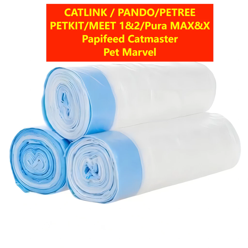 จัดส่งทุกวัน！CATLINK /PANDO/PETREE /PETKIT/MEET/Pura X/Papifeed Catmaster/Pet MARVEL trash bag ถุงขยะห้องน้ำแมวอัตโนมัติ พร้อมจัดส่งด่วน