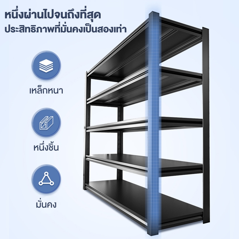 ชั้นวางของ ชั้นวางเหล็ก 200180cm ชั้นวางของเหล็ก ใช้โกดัง โครงเหล็กแข็งแรง