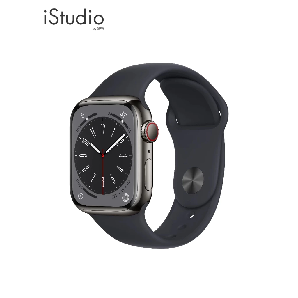 Apple Watch Series 8 GPS+Cellular Stainless Steel สาย Sport Band I iStudio by SPVi