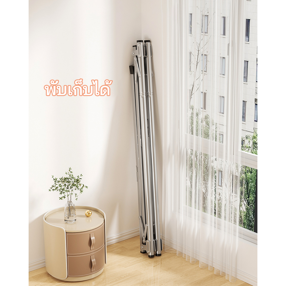 LTROP ราวตากผ้าพับได้ 24075140CM ราวตากผ้าสแตนเลส ปรับขนาดได้ฟรี ราวแขวนผ้าสแตนเลส รับน้ําหนักได้สูง