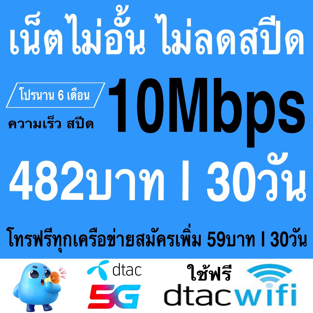10Mbps (ไม่ลดสปีด)