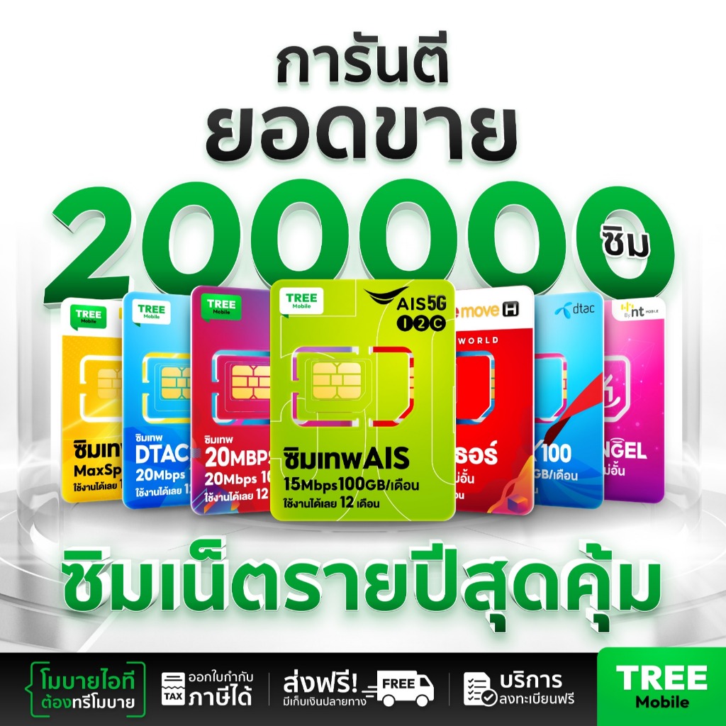  ส่งฟรี ซิมเทพ ซิมเน็ตรายปี สุดคุ้มแห่งปี ซิมเทพดีแทค ซิมAIS ซิมเทพMaxSpeed ซิมเทพธอร์ ซิมเทพ Turbo ร้าน Tree Mobile