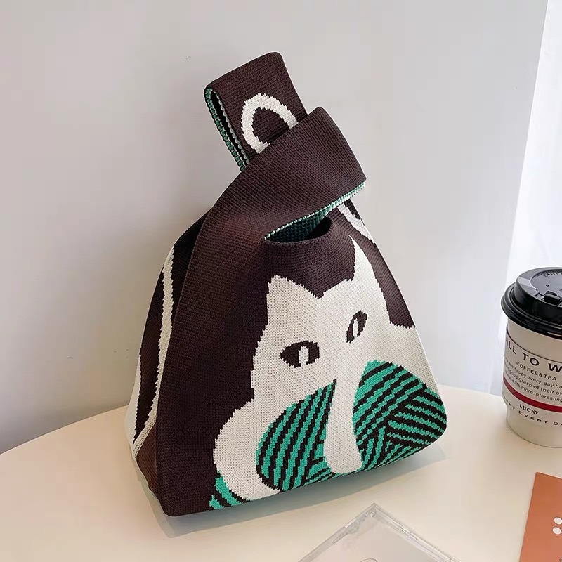 พร้อมส่งmiss bag fashion  กระเป๋าถือลําลอง  ลายสก๊อต แฮนด์เมด รุ่น D1524